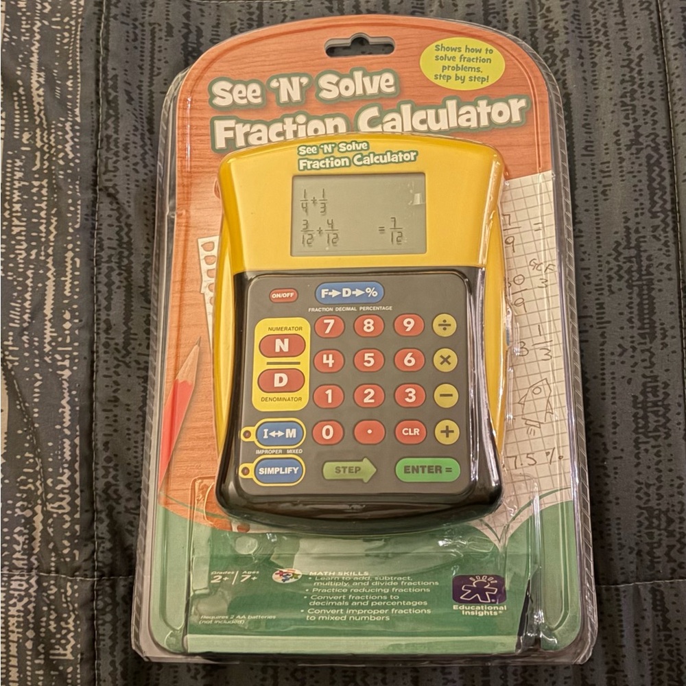 Fraction Calculator - Yellow and Black